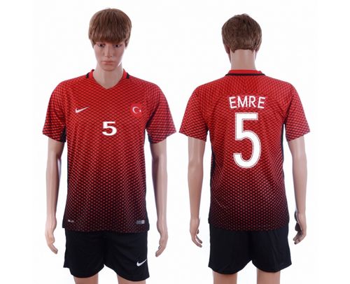Turkey #5 Emre Home Soccer Country Jersey - Click Image to Close